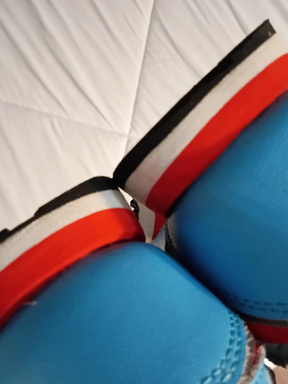 Reebok Kids Light Blue and Red Accent Sneakers